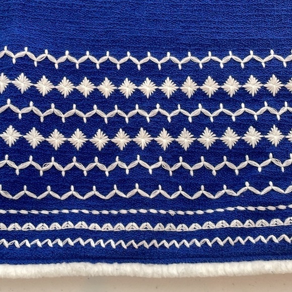 Banana Republic Cotton Sleeveless Top Embroidered Blue Size XL - Picture 4 of 5